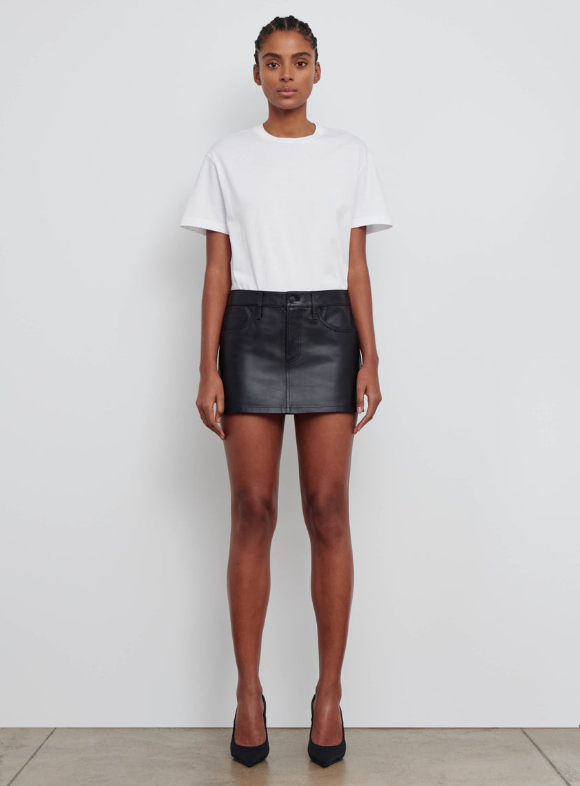 Leather Micro Mini Skirt